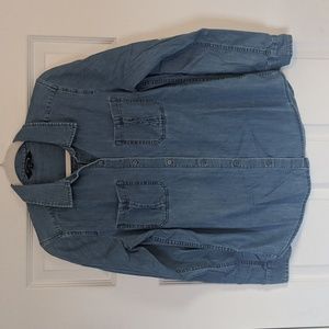 Express cotton denim style button down size M